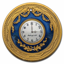 Mint of Poland Blue Faberge Table Clock