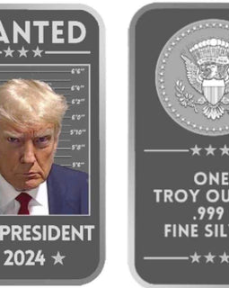Trump Wanted for President Colorized Bar (100 Mintage)