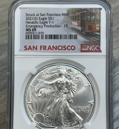 2021 San Francisco Mint Emergency Production MS69 Eagle